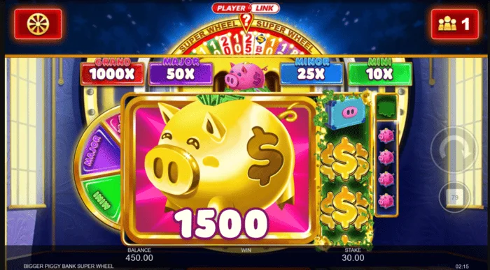Bigger Piggy Bank Super Wheel câștig mare